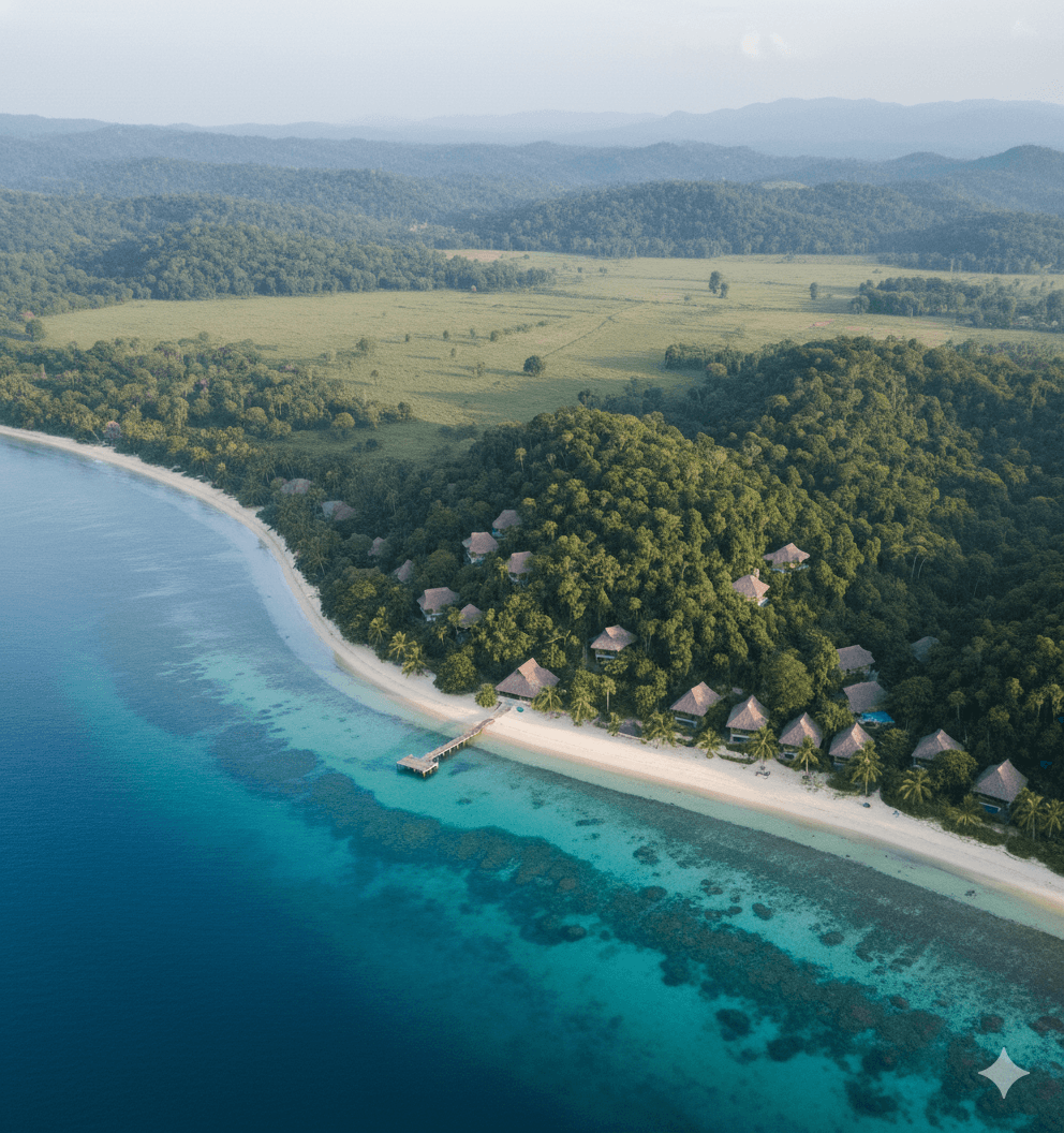 Aerial villa view